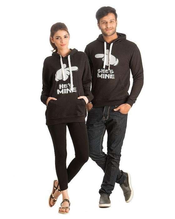 Pack of 2 couple printed hoodie for womens both - HB INDUSTRIES - Hoodies & Sweatshirts - 