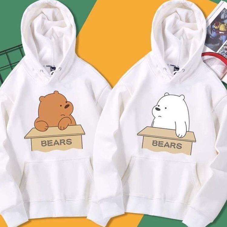 Pack Of 2 Cute Bears Printed Winter Fleece Full Seeves Hoodie For Women - HB INDUSTRIES - Hoodies & Sweatshirts - 