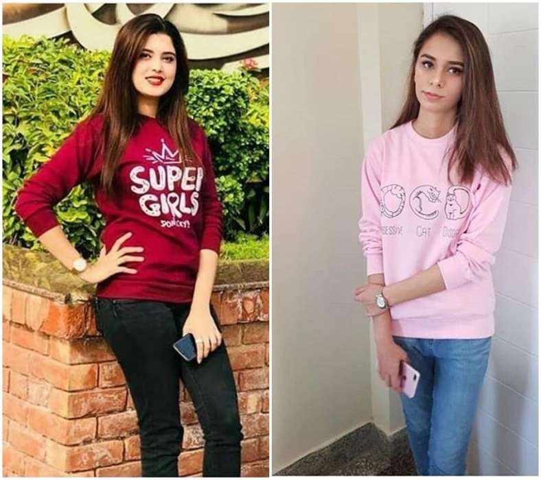 Pack of 2 Maroon Super Dont Cry Pink Obsessive Cat Disorder Printed Sweatshirts For Womens - HB INDUSTRIES - Hoodies & Sweatshirts - 