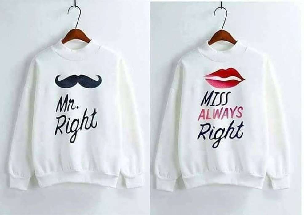Pack of 2 Miss Always Right And Mr Right Sweatshirts - HB INDUSTRIES - Hoodies & Sweatshirts - 
