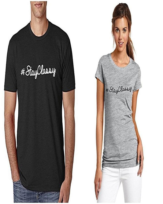 Pack Of 2 - Multicolor Cotton Printed T - Shirts For Couple - HB INDUSTRIES - Tops & T - Shirts - 