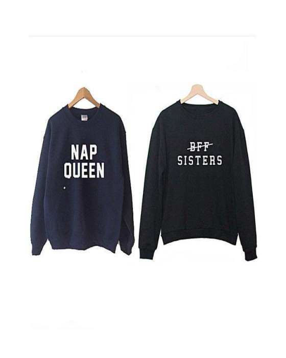 Pack Of 2 Nap Bff Printed Sweat Shirt For womens - HB INDUSTRIES - Hoodies & Sweatshirts - 