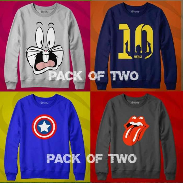 Pack OF 2 Sweat Shirts Design 10 - HB INDUSTRIES - Hoodies & Sweatshirts - 