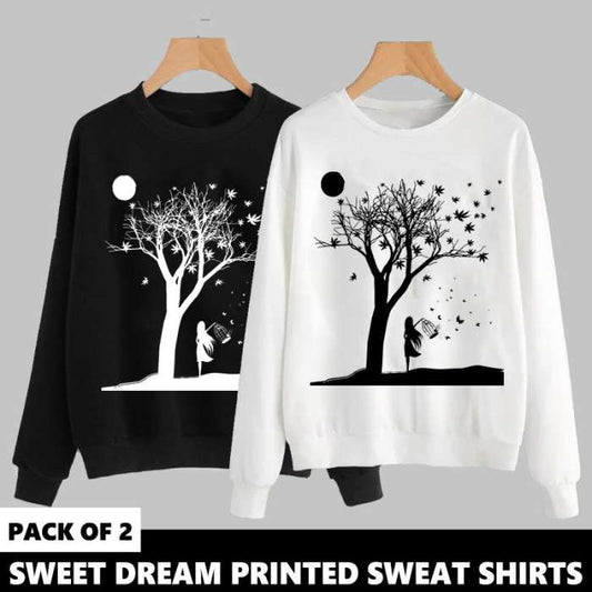 PACK OF 2 SWEET DREAM PRINTED SWEAT SHIRTS - HB INDUSTRIES - Hoodies & Sweatshirts - 