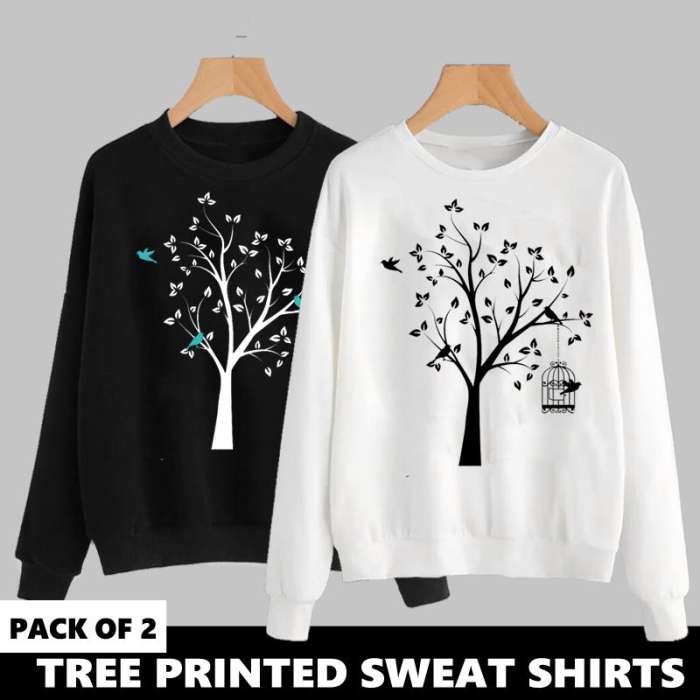 PACK OF 2 TREE PRINTED SWEAT SHIRTS - HB INDUSTRIES - Hoodies & Sweatshirts - 