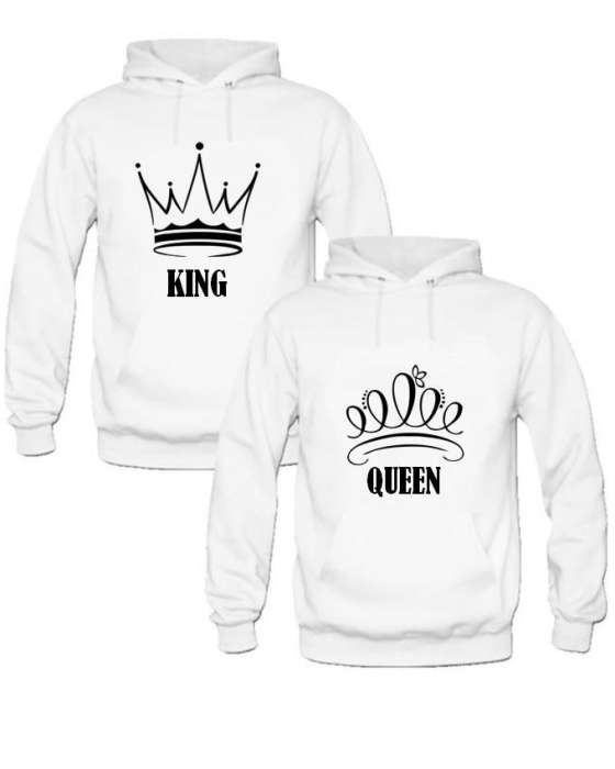 Pack of 2 white king and queen hoodie for womens both - HB INDUSTRIES - Hoodies & Sweatshirts - 