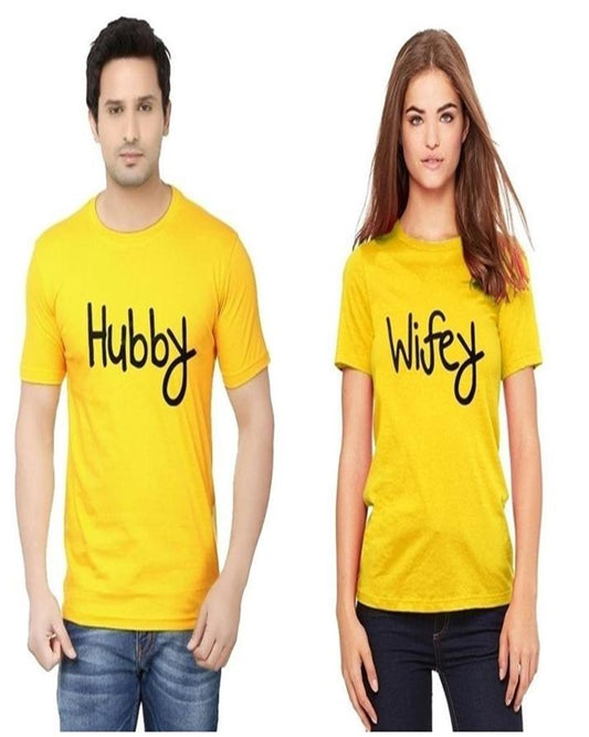Pack Of 2 - Yellow Cotton Printed Tshirt For Women - HB INDUSTRIES - Tops & T - Shirts - 