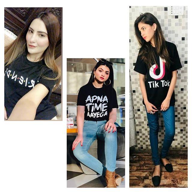 Pack of 3 - Black Friends Black Apna Time Ayega and Black Tik Tok Printed T - Shirt - HB INDUSTRIES - Tops & T - Shirts - 