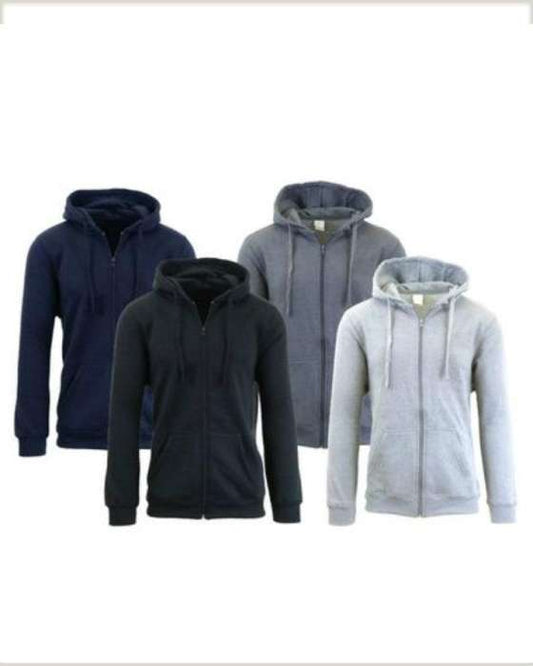 Pack Of 4 Plain Zipper Hoodie Print Hoodie - HB INDUSTRIES - Hoodies & Sweatshirts - 