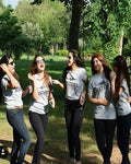 Pack Of 5 - Grey Cotton Printed TShirt For Women