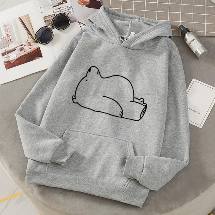 Panda Fleece Full Sleeves Pull Over Hoodie For Women - HB INDUSTRIES - Hoodies & Sweatshirts - 