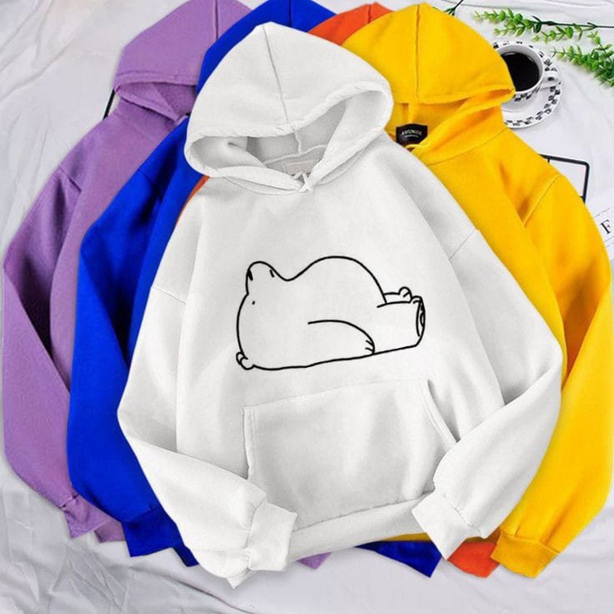 Panda Fleece Full Sleeves Pull Over Hoodie For Women - HB INDUSTRIES - Hoodies & Sweatshirts - 