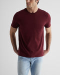 Perfect Cotton Crew Neck T-Shirt Maroon