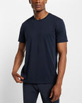 Perfect Cotton Crew Neck T-Shirt Navy Blue