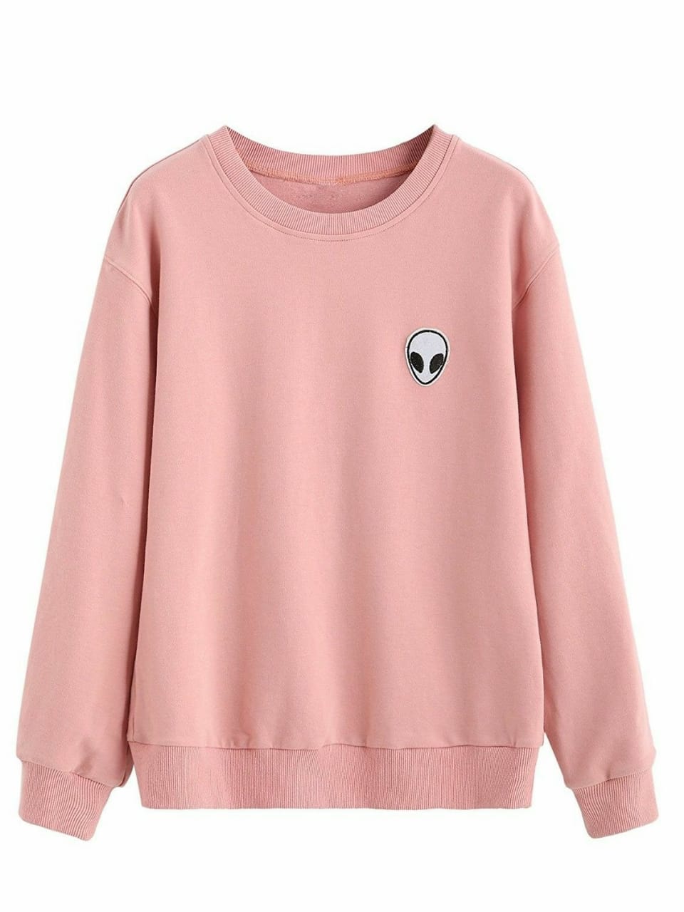Pink Alien Fleece Full Sleeves Pull Over Sweatshirt For Women - HB INDUSTRIES - Hoodies & Sweatshirts - 