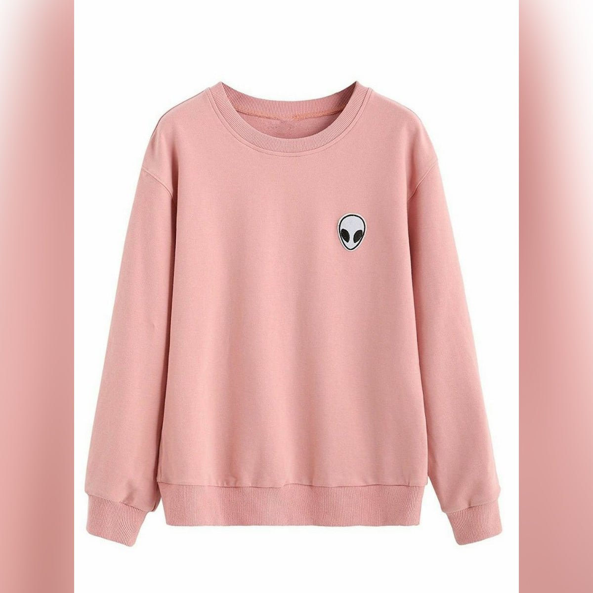 Pink Alien Fleece Full Sleeves Pull Over Sweatshirt For Women - HB INDUSTRIES - Hoodies & Sweatshirts - 