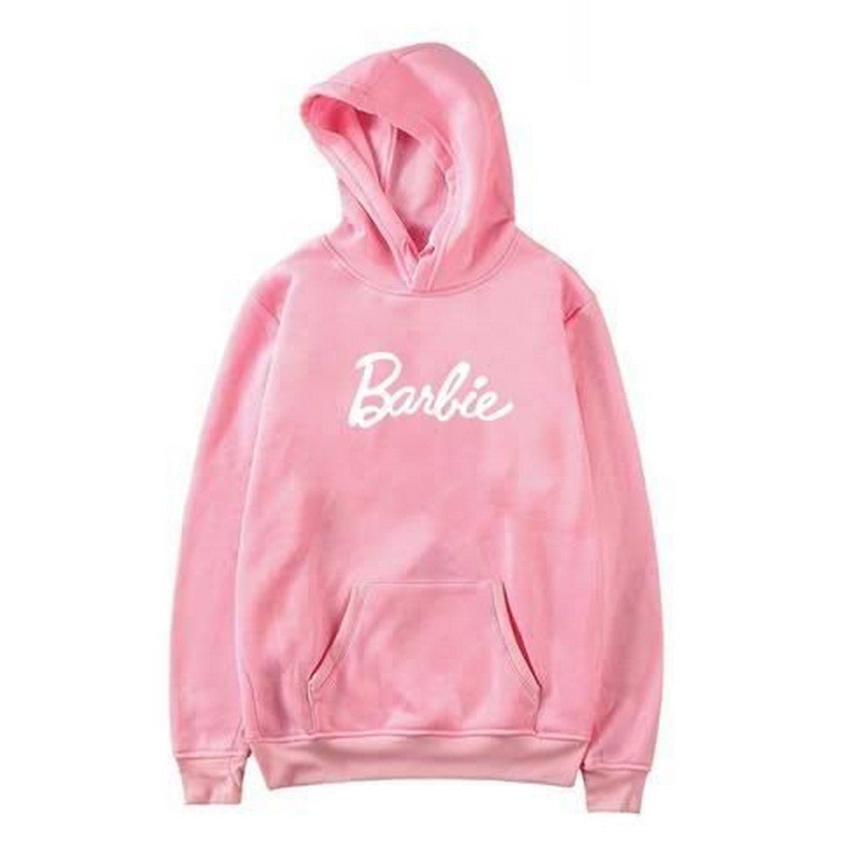 Pink Barbe Fleece Full Sleeves Pull Over Hoodie For Women - HB INDUSTRIES - Hoodies & Sweatshirts - 