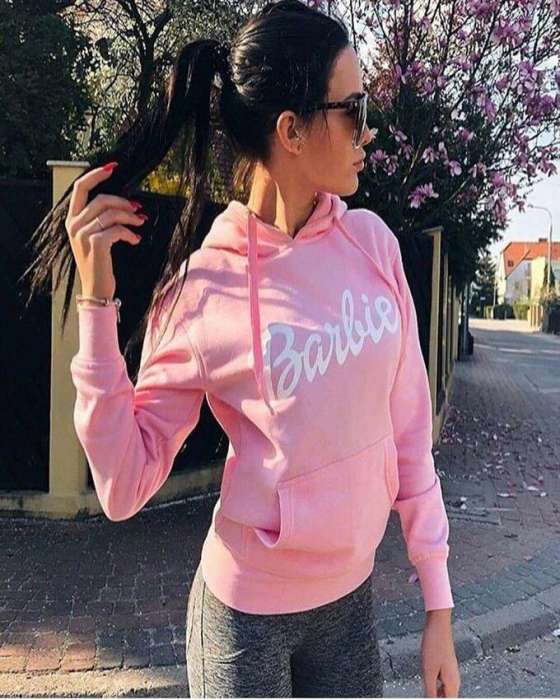 Pink barbie Printed Hoodie For women - HB INDUSTRIES - Hoodies & Sweatshirts - 