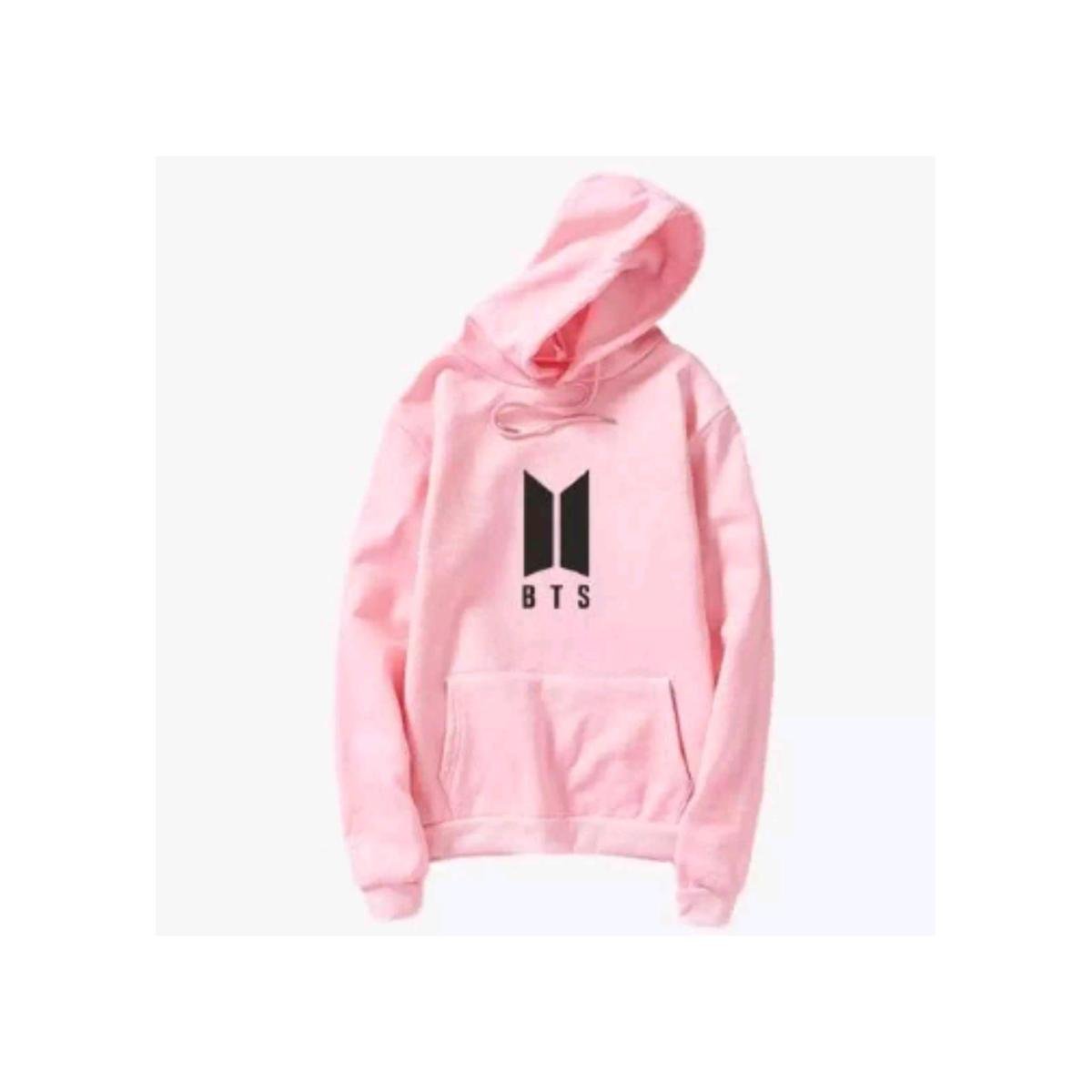 Pink BTS Pullover Hoodie For Women - HB INDUSTRIES - Hoodies & Sweatshirts - 