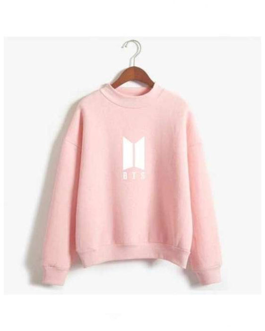 Pink Fleece Bts Sweatshirt For Women 950 - HB INDUSTRIES - Hoodies & Sweatshirts - 