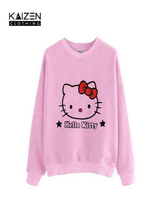 Pink hello Kitty Printed Sweat Shirt For Women - HB INDUSTRIES - Hoodies & Sweatshirts - 