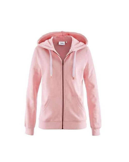 Pink Plain Zipper Hoodie For womens - HB INDUSTRIES - Hoodies & Sweatshirts - 
