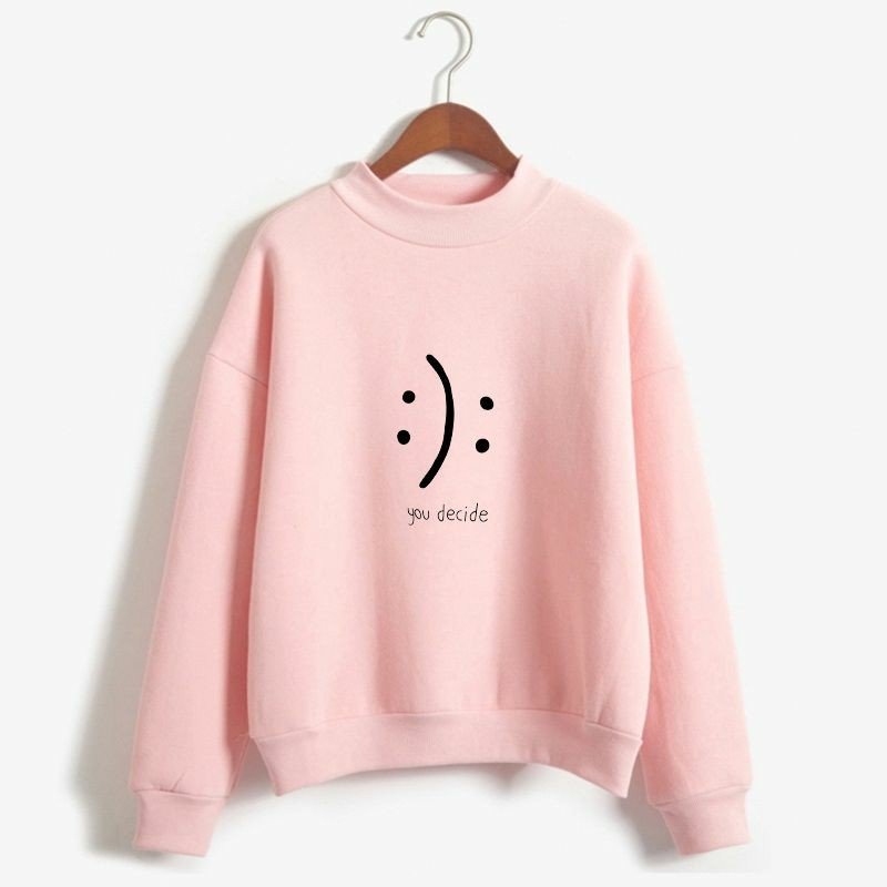 Pink You Decide Fleece Full Sleeves Pull Over Sweatshirt For Women - HB INDUSTRIES - Hoodies & Sweatshirts - 