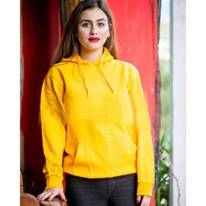 Plain Yellow Hoodie SS 52 - HB INDUSTRIES - Hoodies & Sweatshirts - 