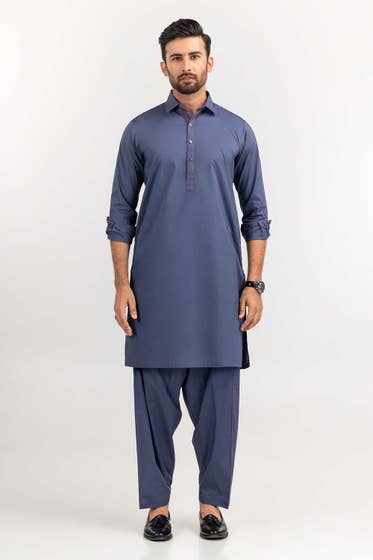 Purple Basic Shalwar Kameez - HB INDUSTRIES - Shalwar Kameez - 