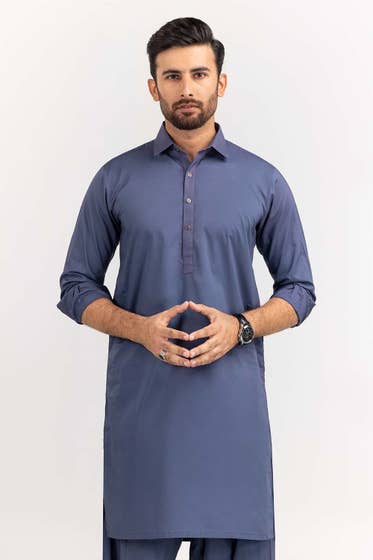 Purple Basic Shalwar Kameez - HB INDUSTRIES - Shalwar Kameez - 