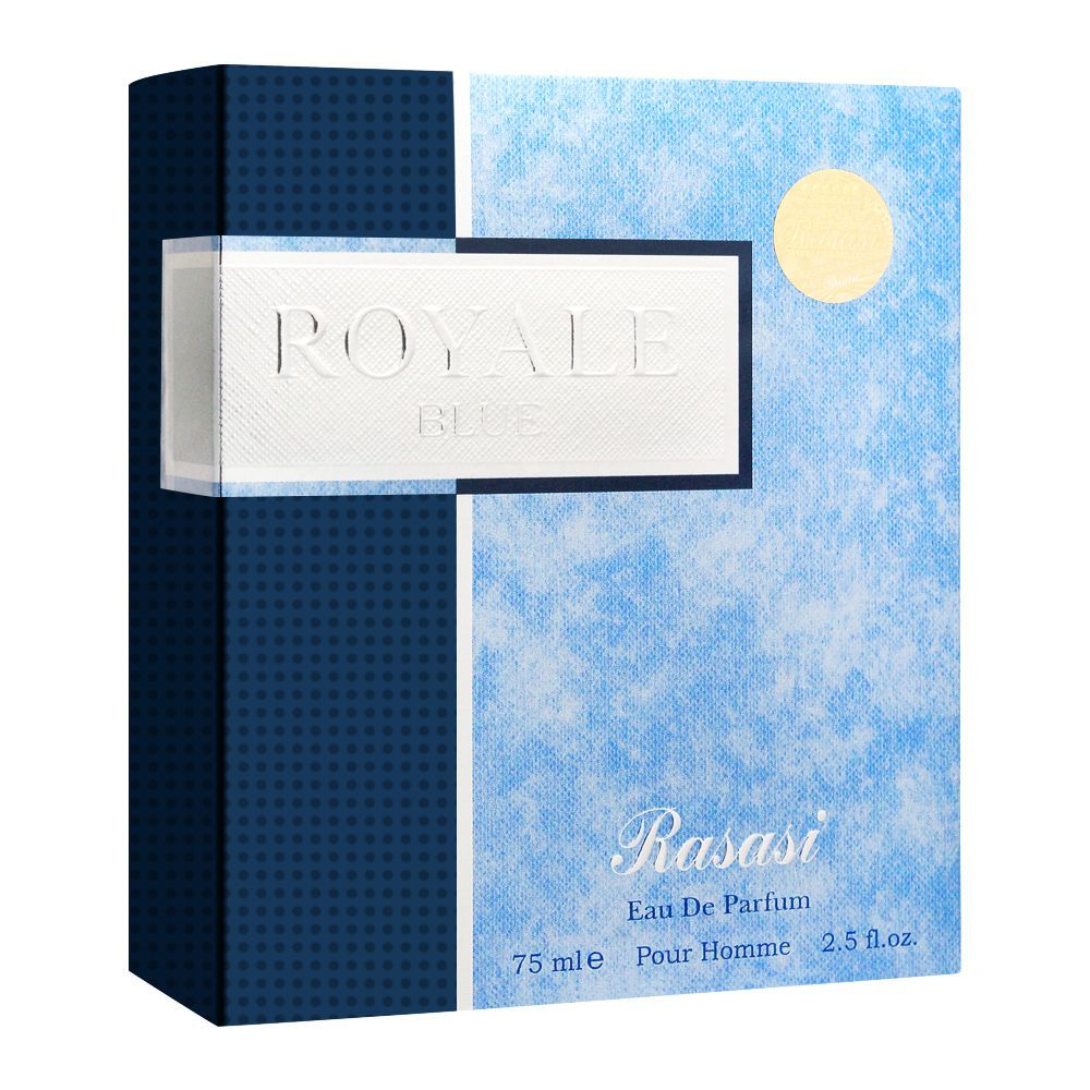 Rasasi Royale Blue, Eau De Parfum, Fragrance For Men, 75ml - HB INDUSTRIES - Men Perfumes - 