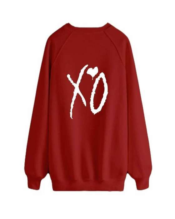 Red XO print Sweat Shirt for womens - HB INDUSTRIES - Hoodies & Sweatshirts - 