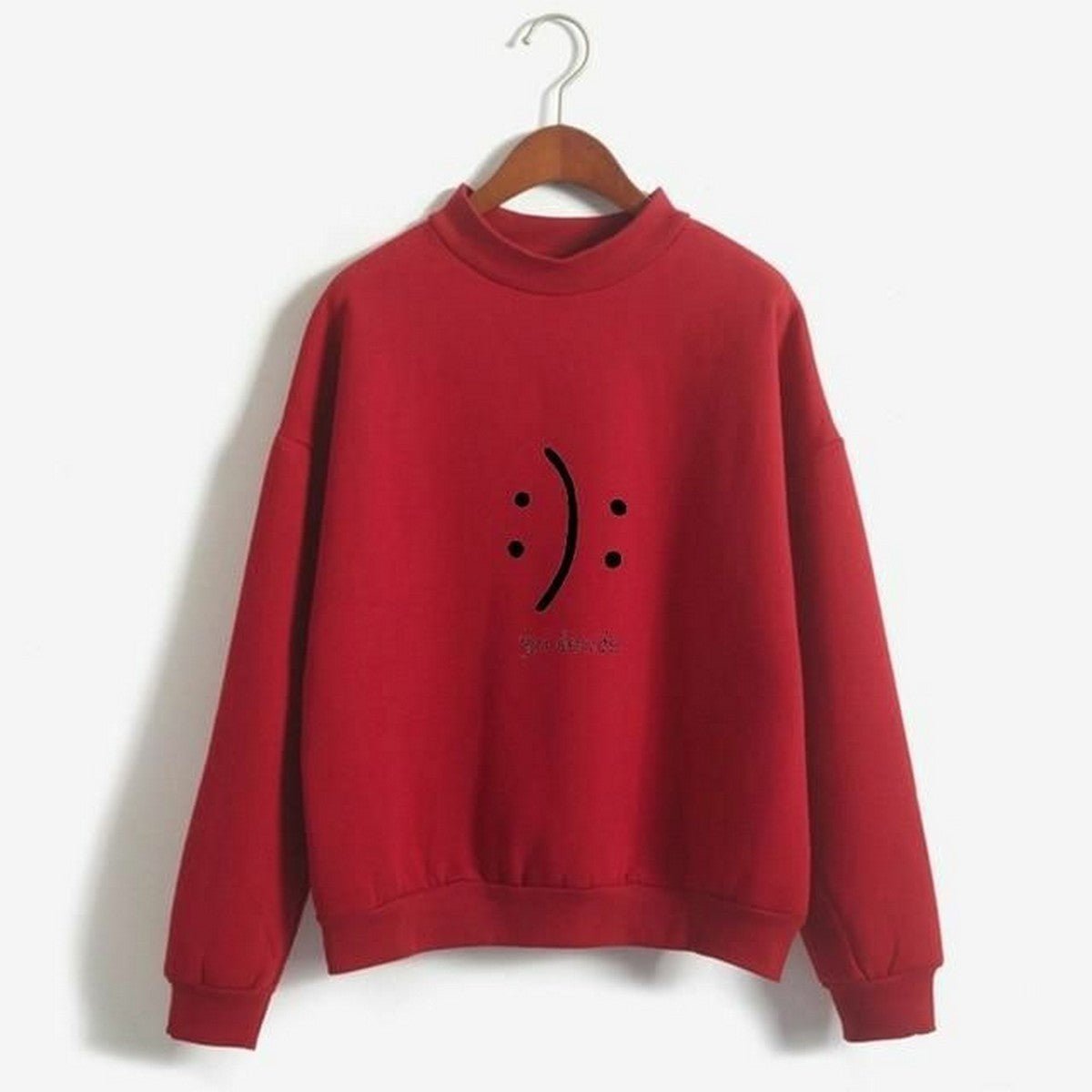 Red You Decide Fleece Full Sleeves Pull Over Sweatshirt For Women - HB INDUSTRIES - Hoodies & Sweatshirts - 