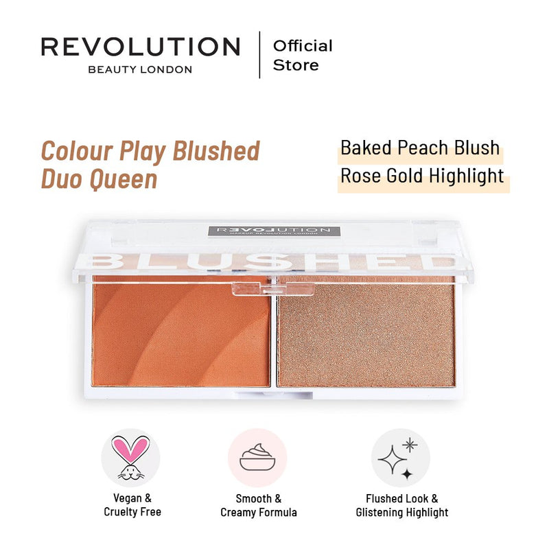 Relove By Revolution Colour Play Blushed Duo Queen - HB INDUSTRIES - Face - 