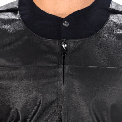 HB INDUSTRIES Revolver Genuine Leather Motorcycle Vest for Men