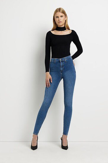 River Island Blue Jeggings - HB INDUSTRIES - Jeggings & Leggings - 