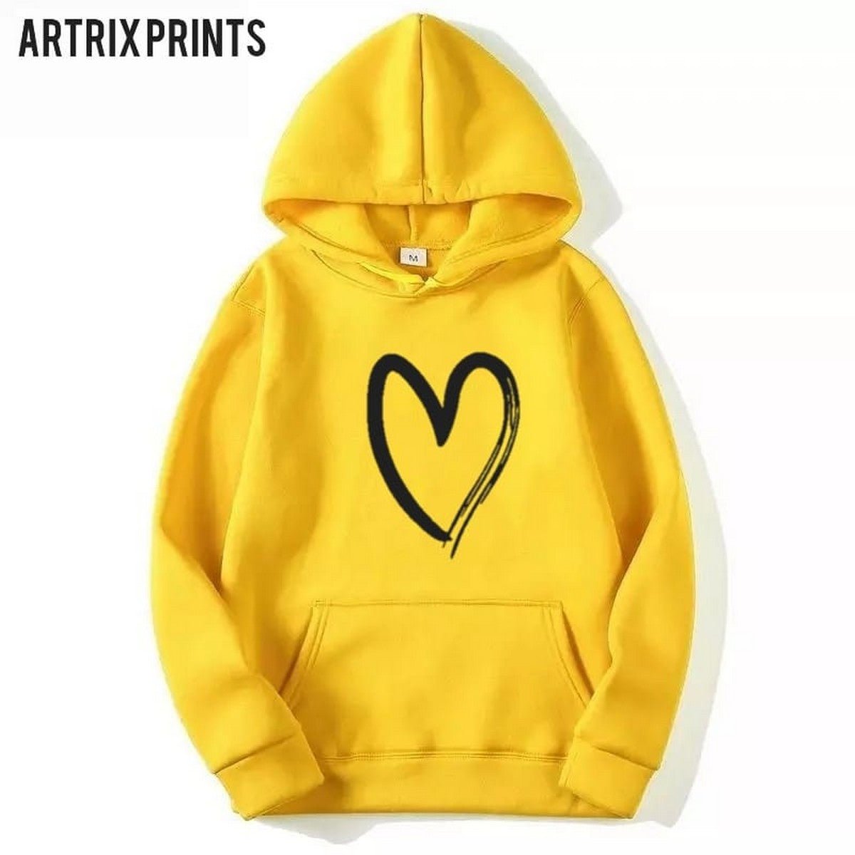 Sketch Heart Fleece Full Sleeves Pull Over Hoodie For Women - HB INDUSTRIES - Hoodies & Sweatshirts - 