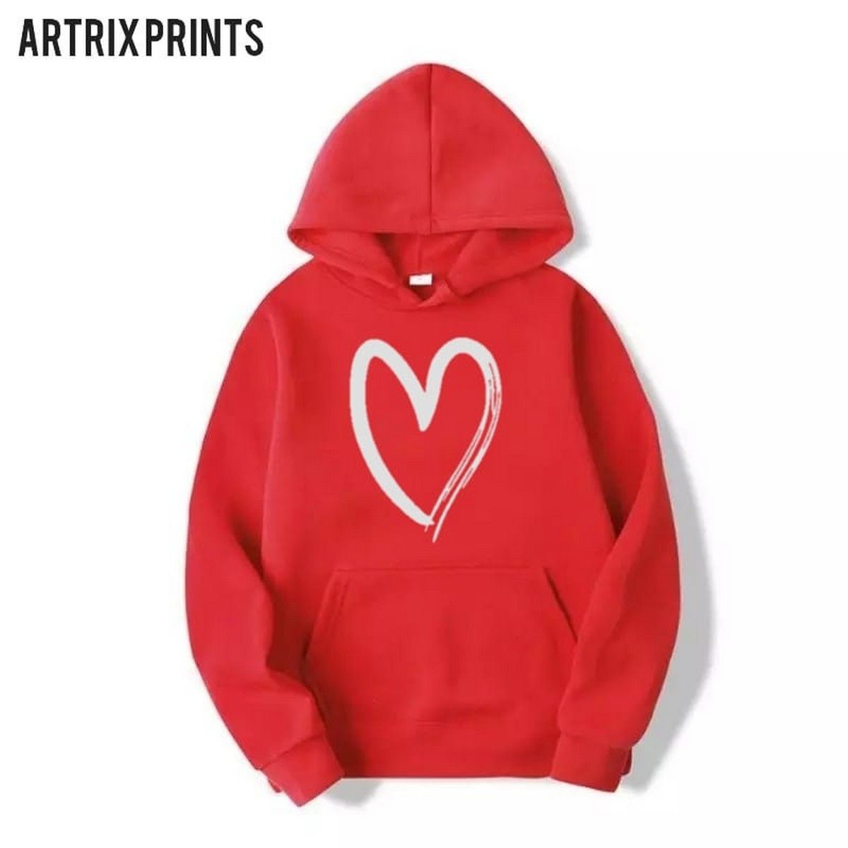 Sketch Heart Fleece Full Sleeves Pull Over Hoodie For Women - HB INDUSTRIES - Hoodies & Sweatshirts - 