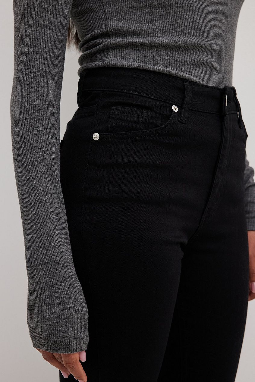Skinny High Waist Open Hem Jeans For Womens - HB INDUSTRIES - Jeans - 