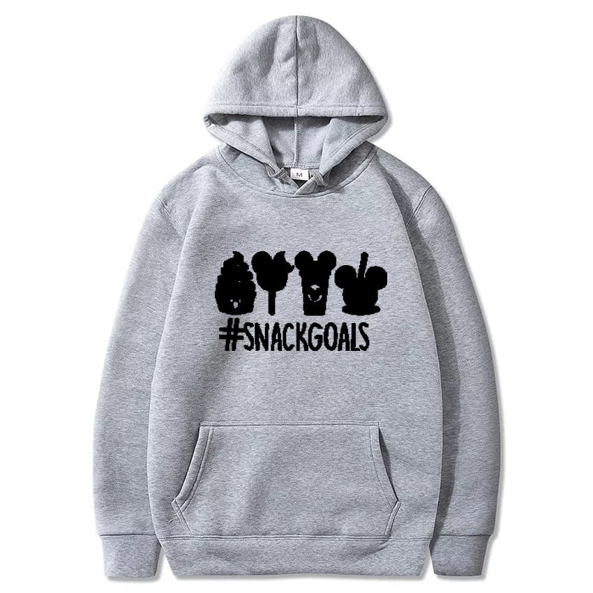Snack Goals Printed Fleece Full Sleeves Pull Over Hoodie For Women And Men - HB INDUSTRIES - Hoodies & Sweatshirts - 