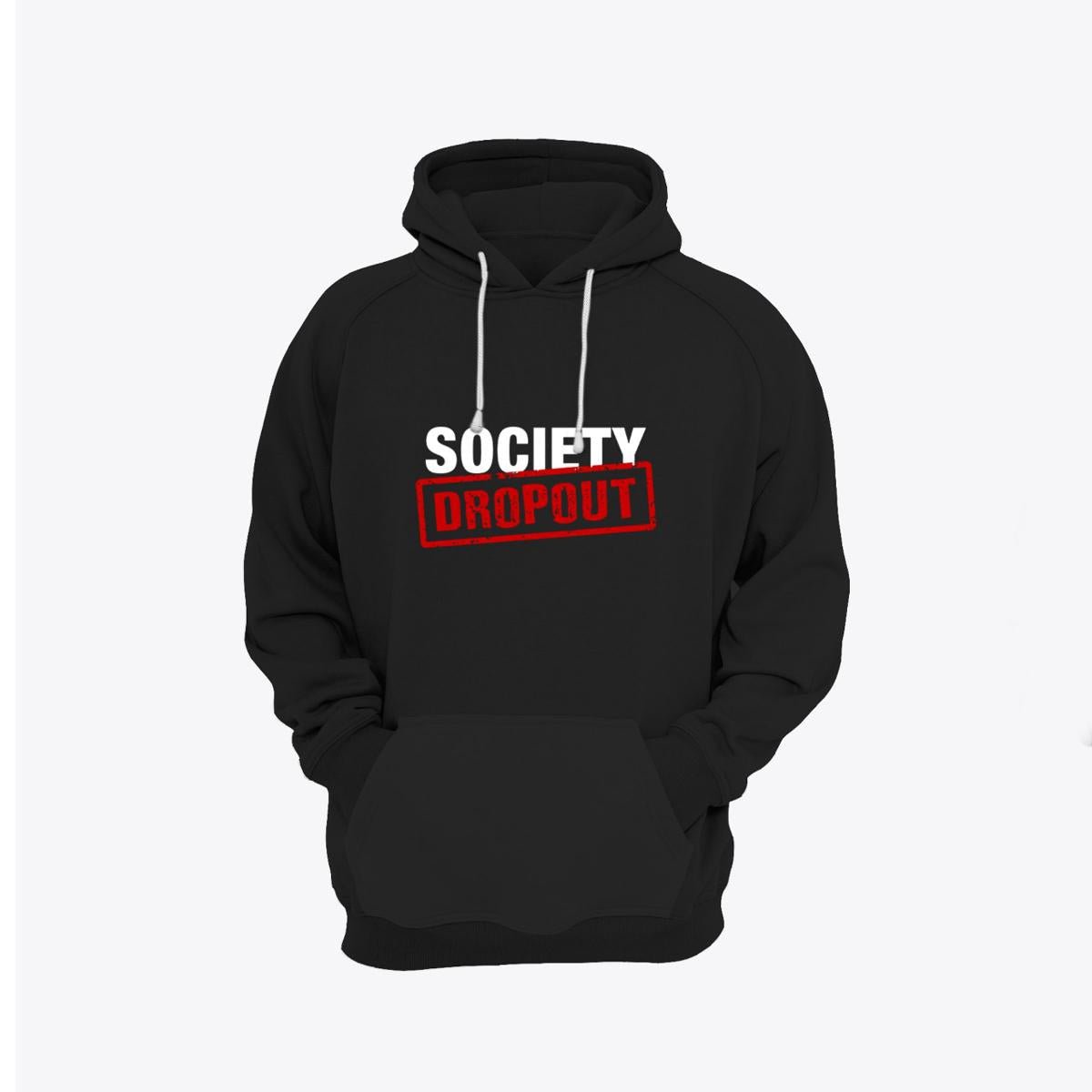 Society Dropout Printed Fleece Full Sleeves Pull Over Hoodie For Women - HB INDUSTRIES - Hoodies & Sweatshirts - 