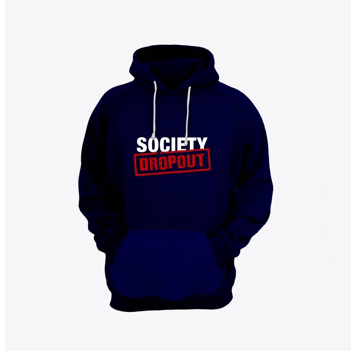 Society Dropout Printed Fleece Full Sleeves Pull Over Hoodie For Women - HB INDUSTRIES - Hoodies & Sweatshirts - 