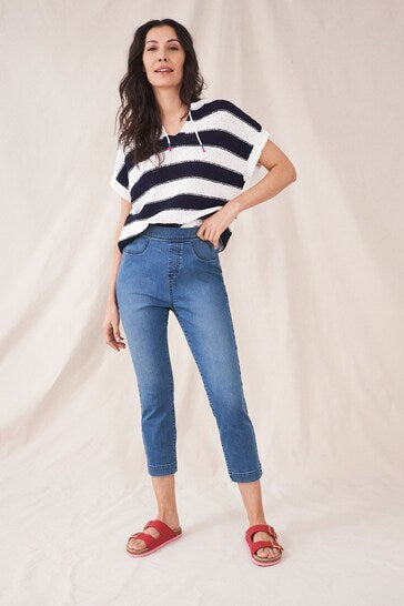 White Stuff Blue Janey Crop Jeggings