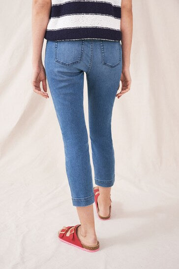White Stuff Blue Janey Crop Jeggings